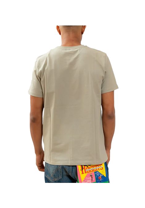 T-shirt Dondup uomo US198JF0309U IU2 Verde girocollo stampa laterale cotone DONDUP | T-shirt | US198JF0309U IU2654